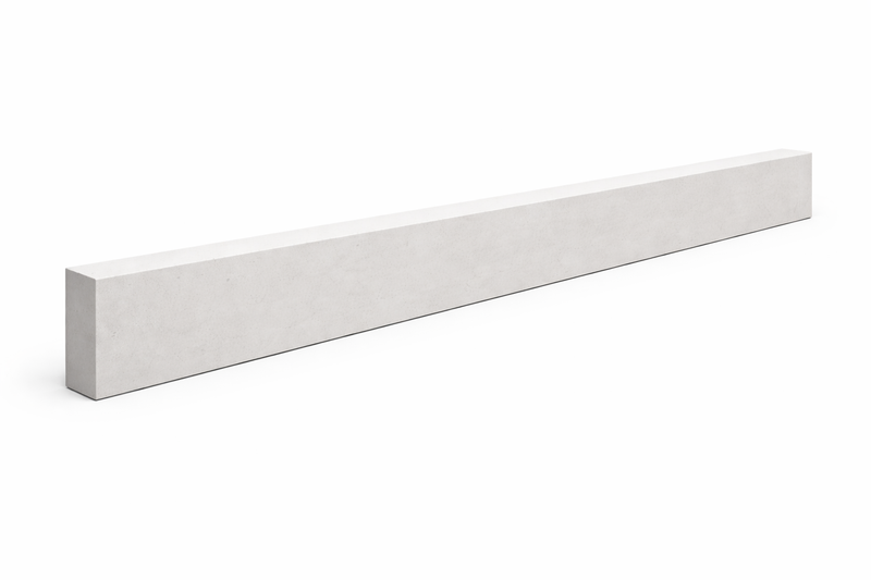 6” smooth concrete gravel board for fencing. Strong, weatherproof base board that protects panels from ground moisture and rot. Ideal for repairs or new installs.