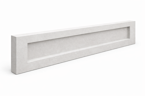 12” (1ft) recessed concrete gravel board for slotted posts. Strong, weatherproof base that lifts panels off the ground to help prevent rot and moisture damage.