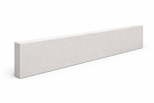 12” (1ft) smooth concrete gravel board for slotted posts. Strong, weatherproof base that lifts panels off the ground to help prevent rot and moisture damage.