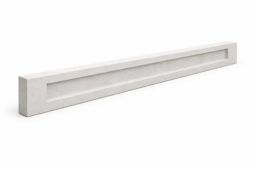 6” recessed concrete gravel board for fencing. Strong, weatherproof base board that protects panels from ground moisture and rot. Ideal for repairs or new installs.