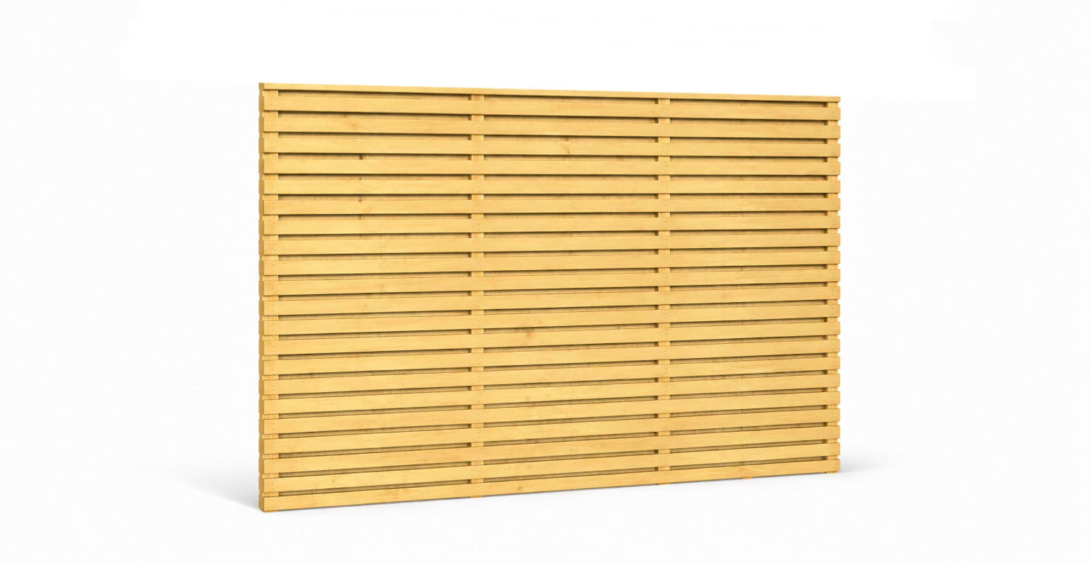 6x4 Double Slatted Fence Panel | Kent Essex and London Free Local Delivery