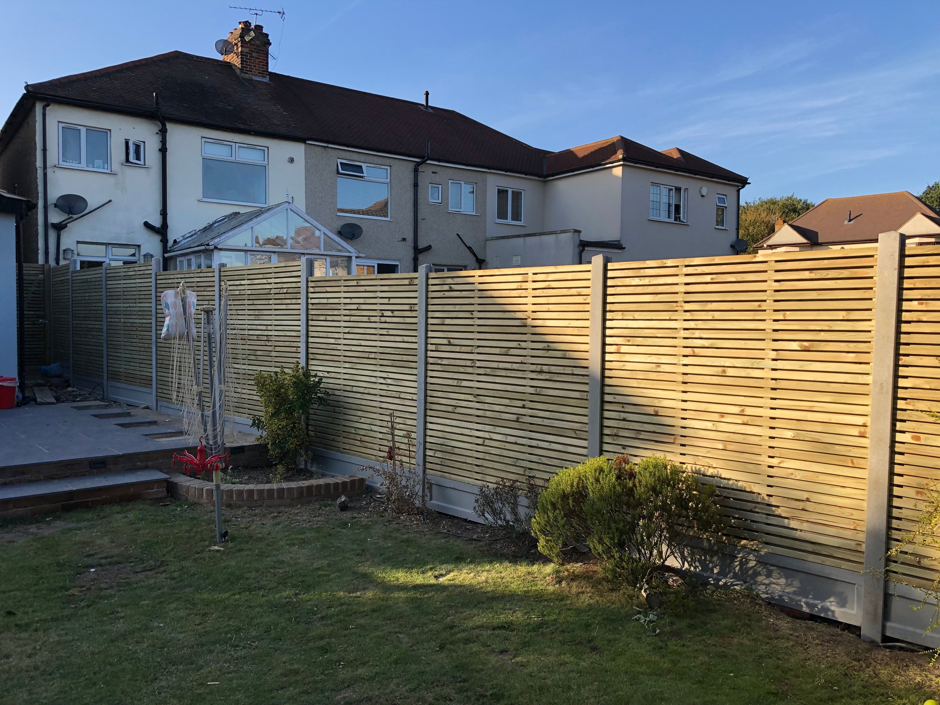 6x5 Double Slatted Fence Panel | Kent Essex and London