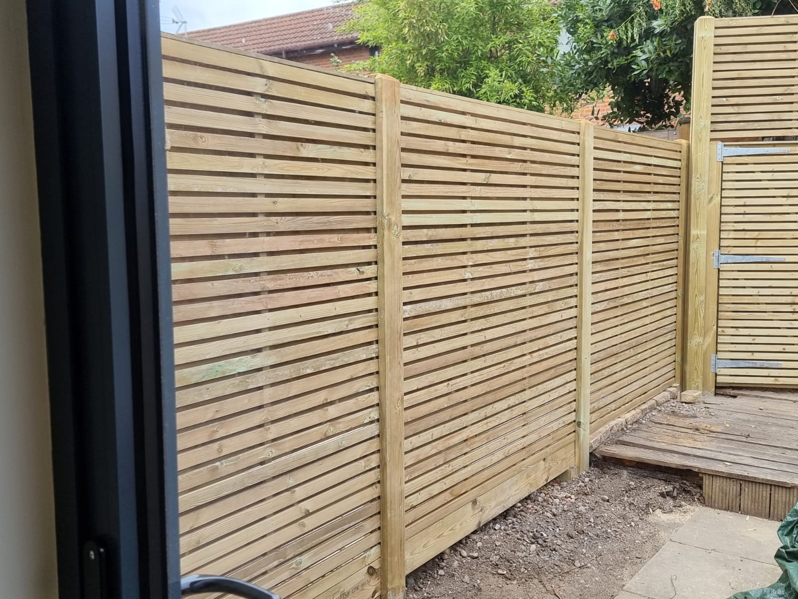 6x6 Double Slatted Fence Panel | Kent, Essex and London