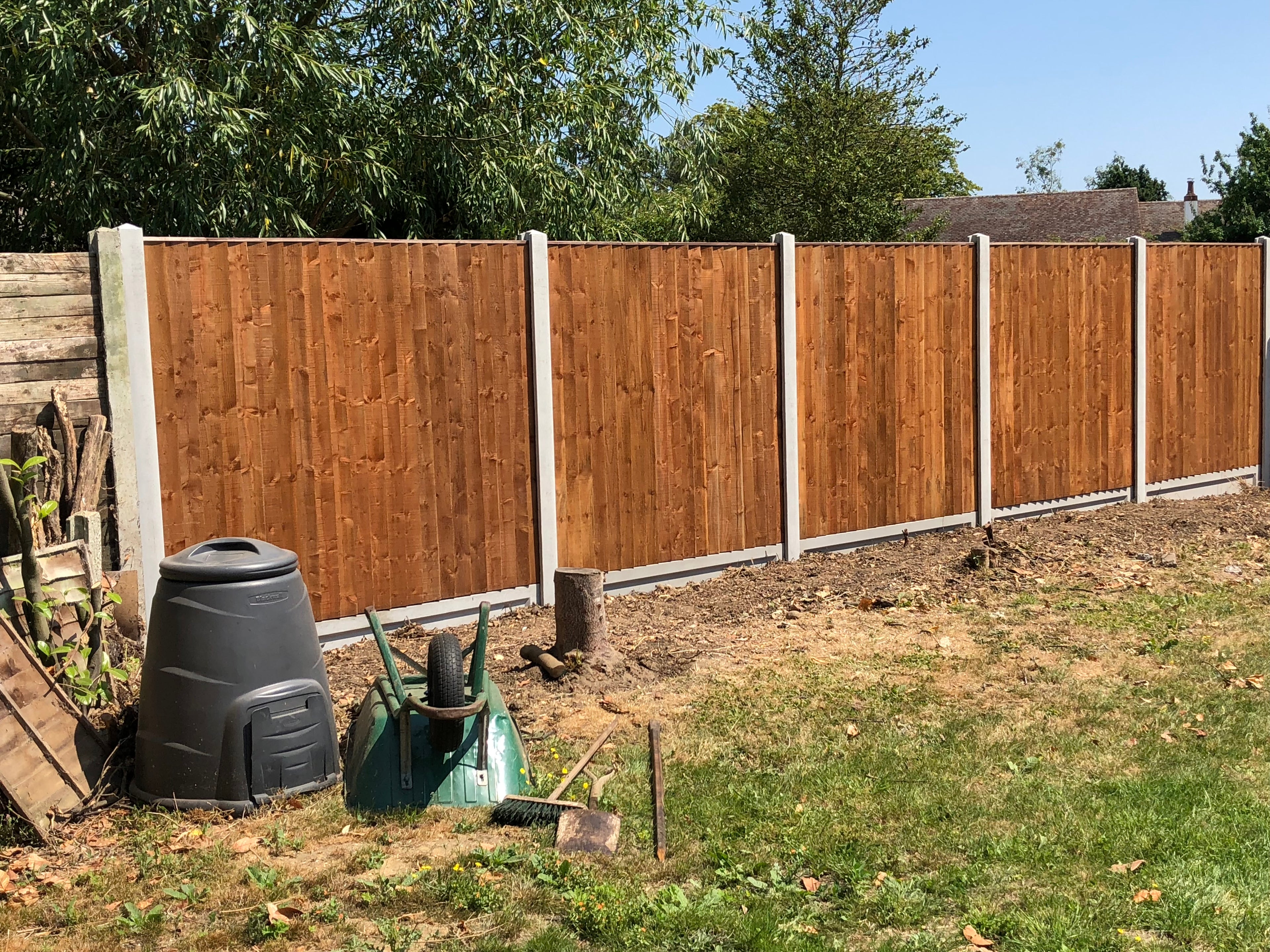 Professionally installed closeboard fencing with concrete posts and gravel boards by Romford Fencing Ltd