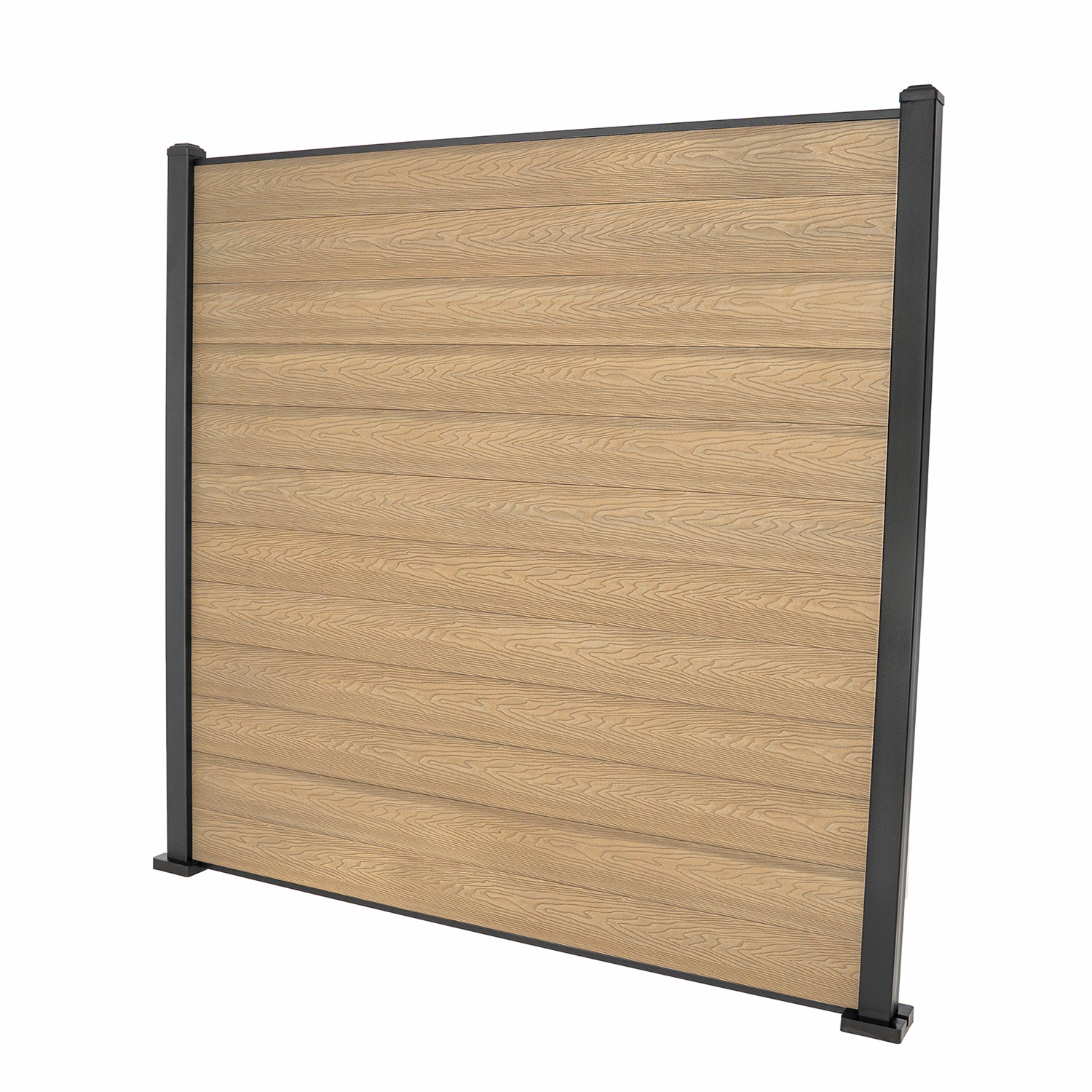 Teak Classic Composite Panel | Flat | Aluminium Posts