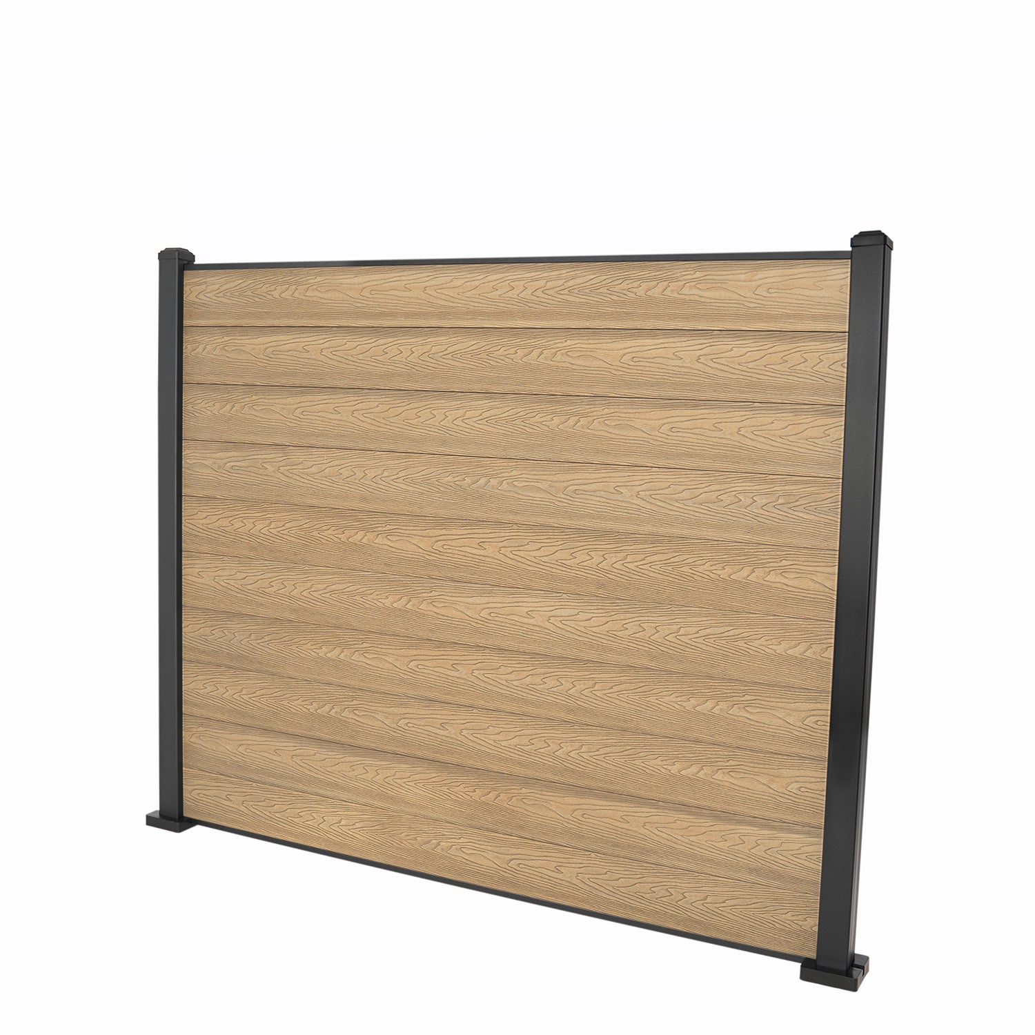 Teak Classic Composite Panel | Flat | Aluminium Posts