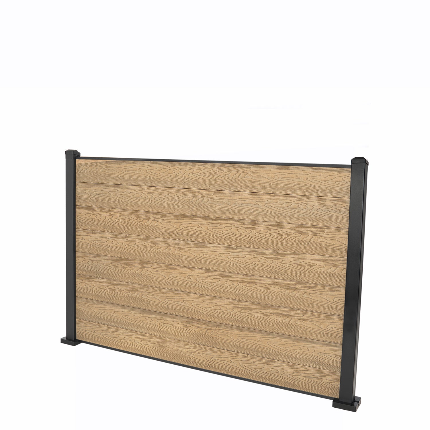 Teak Classic Composite Panel | Flat | Aluminium Posts