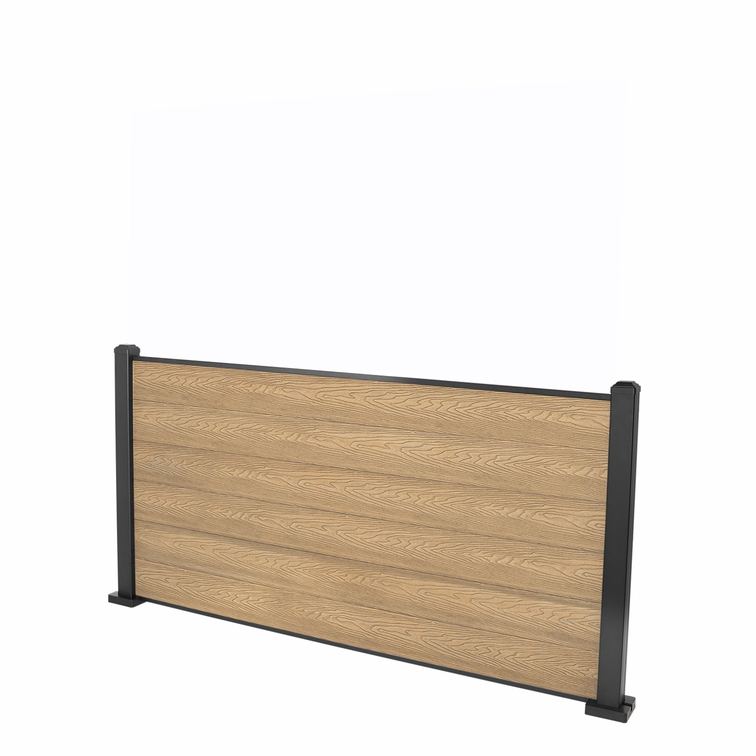 Teak Classic Composite Panel | Flat | Aluminium Posts