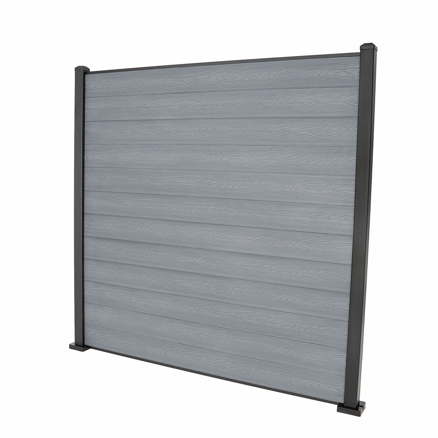Light Grey Classic Composite Panel | Flat | Aluminium Posts