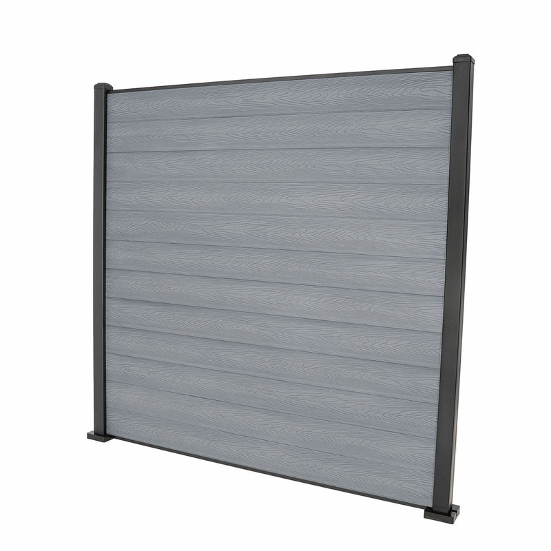 Light Grey Classic Composite Panel | Flat | Aluminium Posts