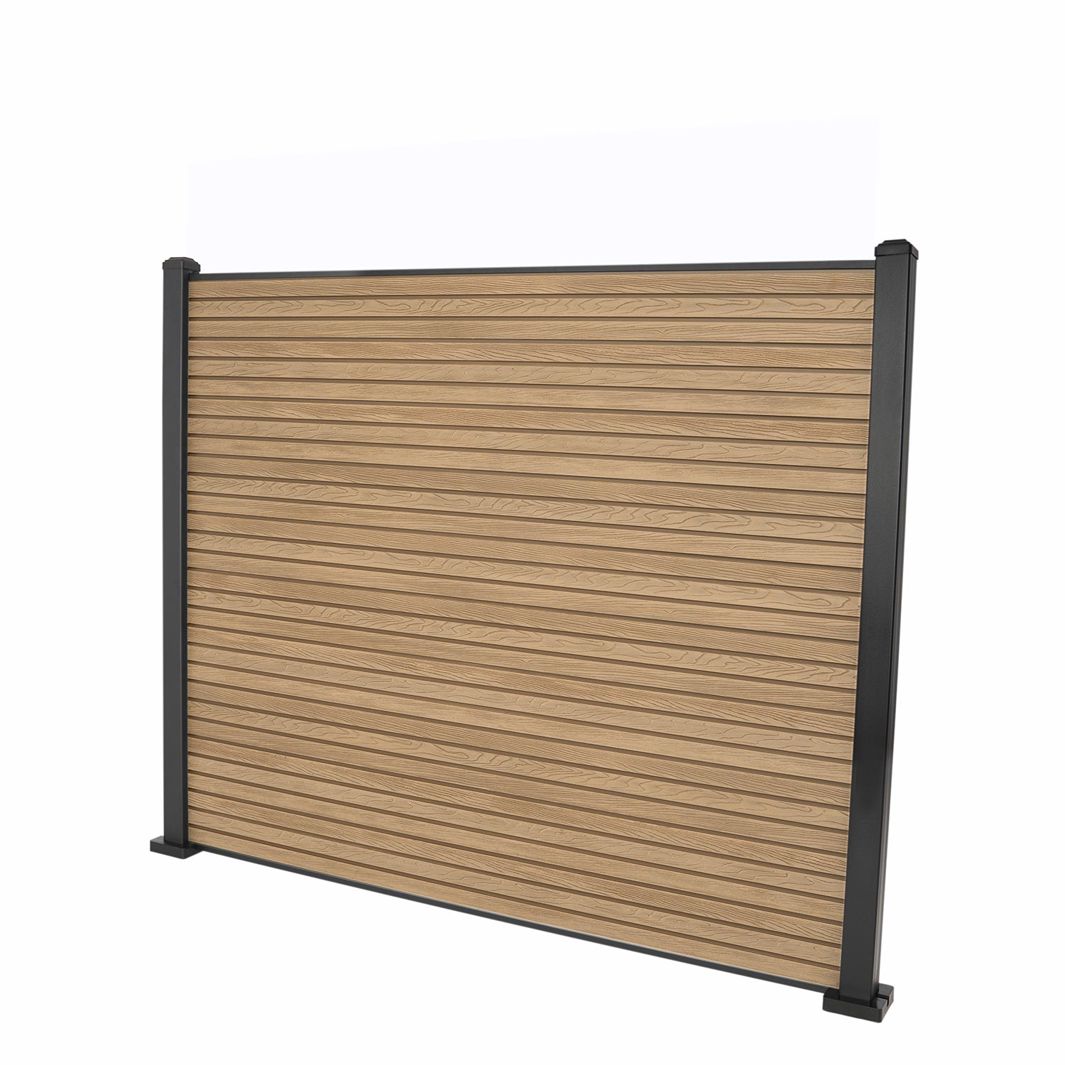 Teak Classic Composite Panel | Slatted | Aluminium Posts