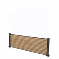 Teak Classic Composite Panel | Slatted | Aluminium Posts