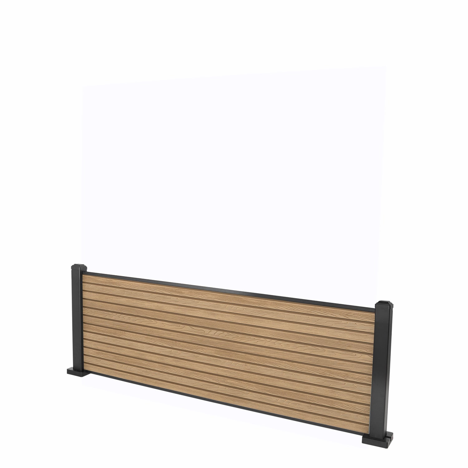 Teak Classic Composite Panel | Slatted | Aluminium Posts