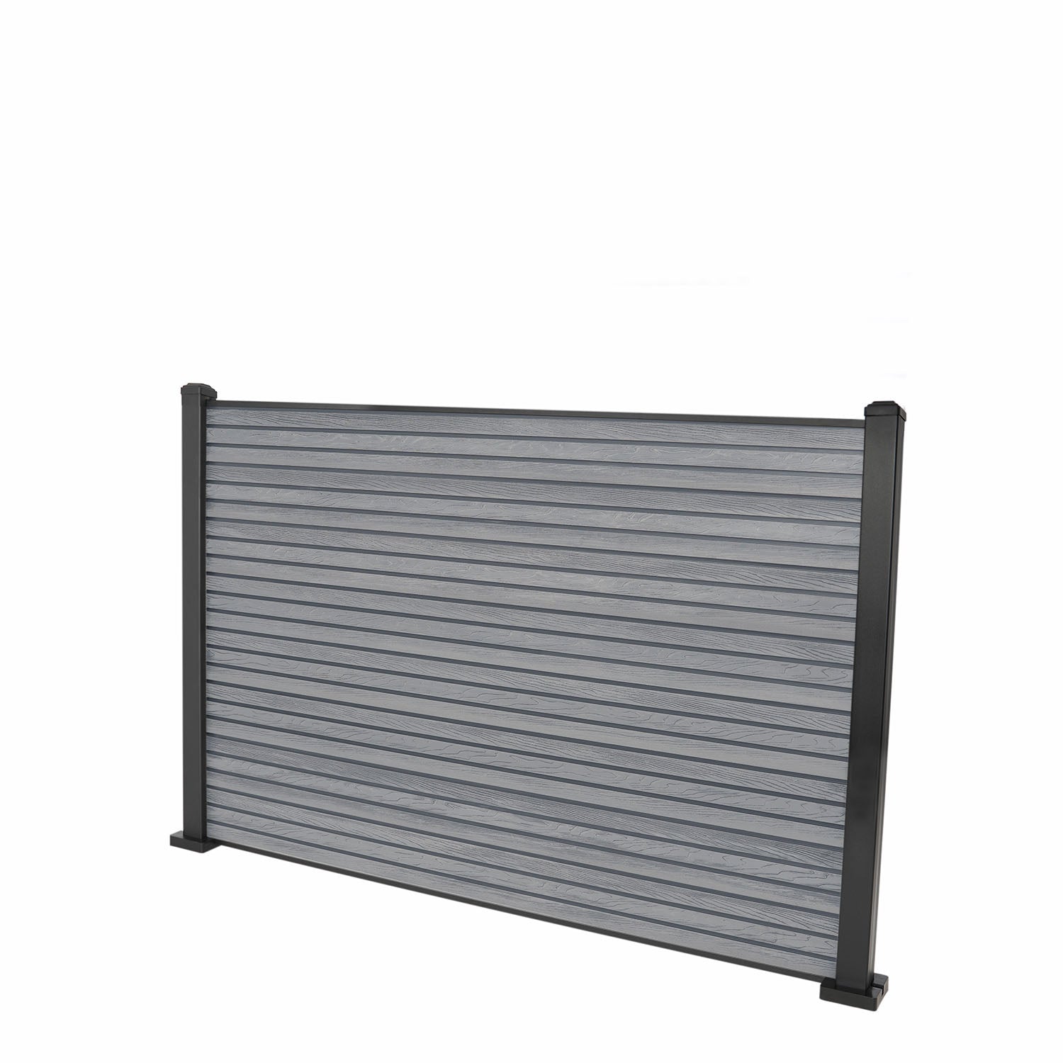 Light Grey Classic Composite Panel | Slatted | Aluminium Posts