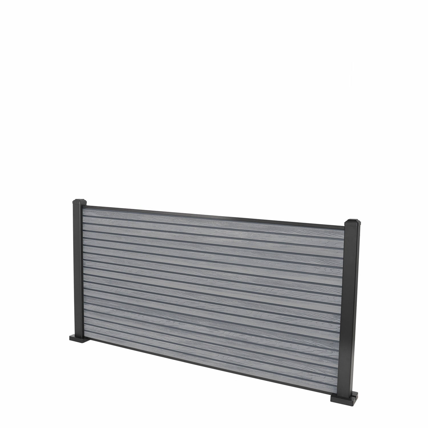 Light Grey Classic Composite Panel | Slatted | Aluminium Posts