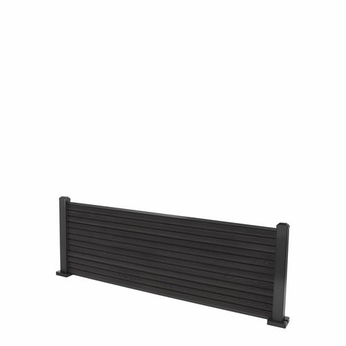 Dark Grey Classic Composite Panel | Slatted | Aluminium Posts