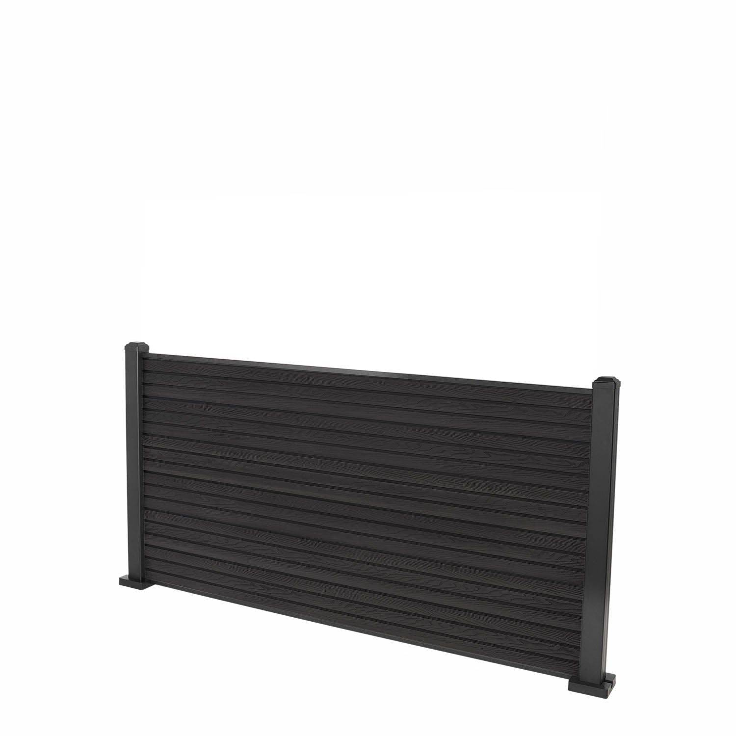 Dark Grey Classic Composite Panel | Slatted | Aluminium Posts