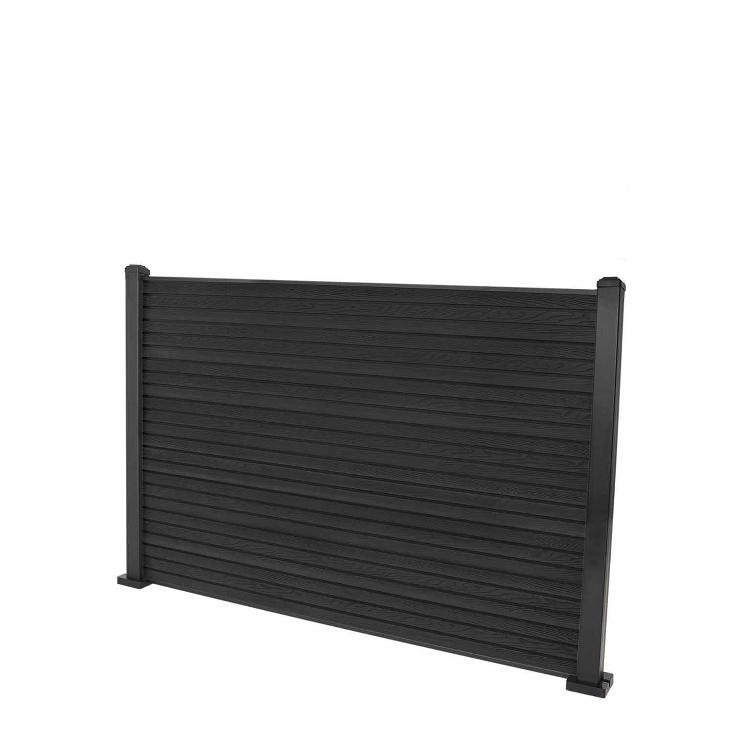 Dark Grey Classic Composite Panel | Slatted | Aluminium Posts