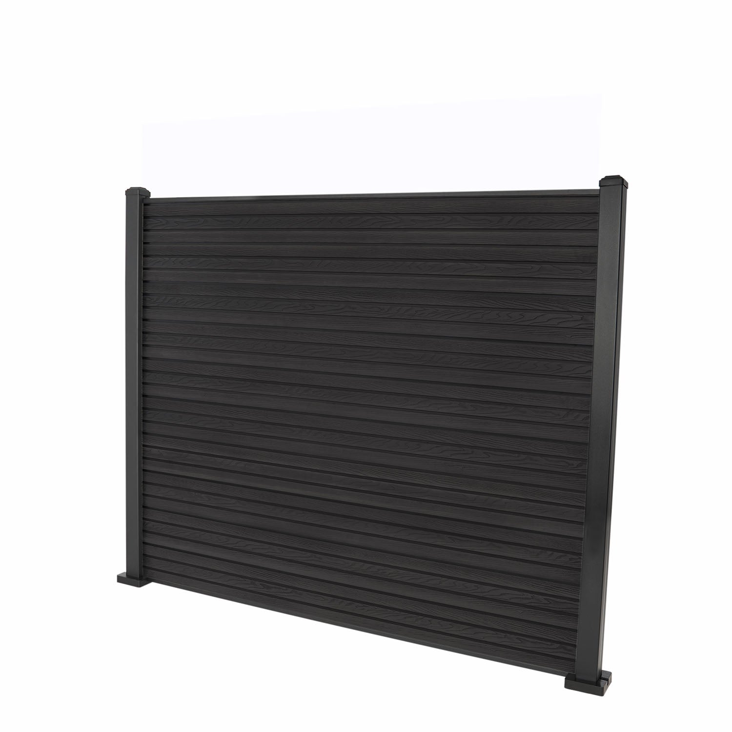 Dark Grey Classic Composite Panel | Slatted | Aluminium Posts