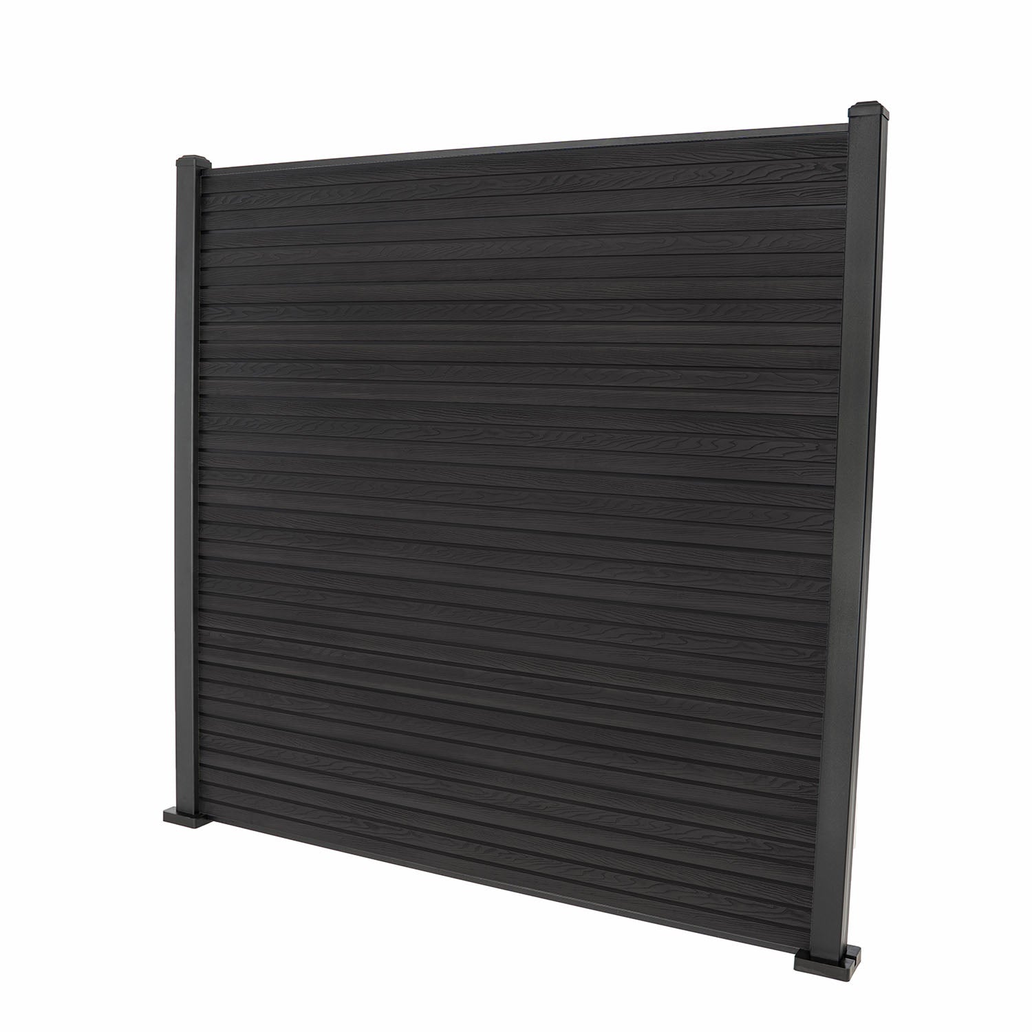 Dark Grey Classic Composite Panel | Slatted | Aluminium Posts