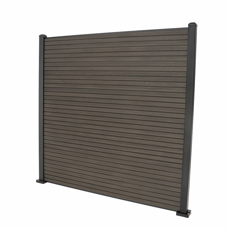 Coffee Classic Composite Panel | Slatted | Aluminium Posts