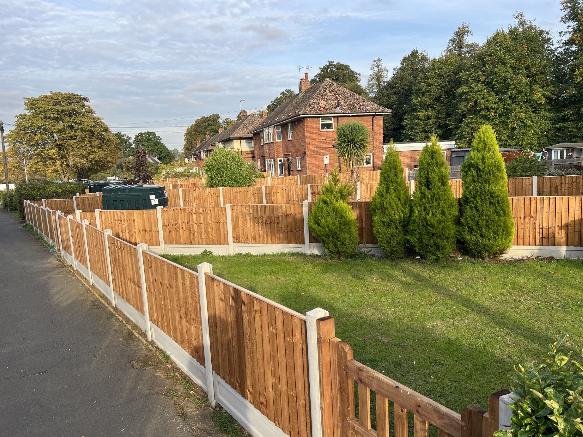 professionally installed Fencing to the front of multiple properties by Romford Fencing Ltd