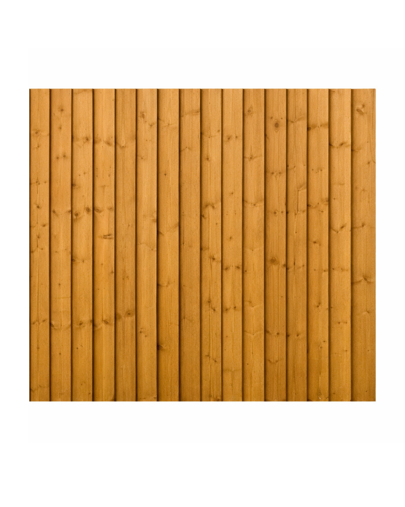 Garden closeboard fence panel with featheredge boards