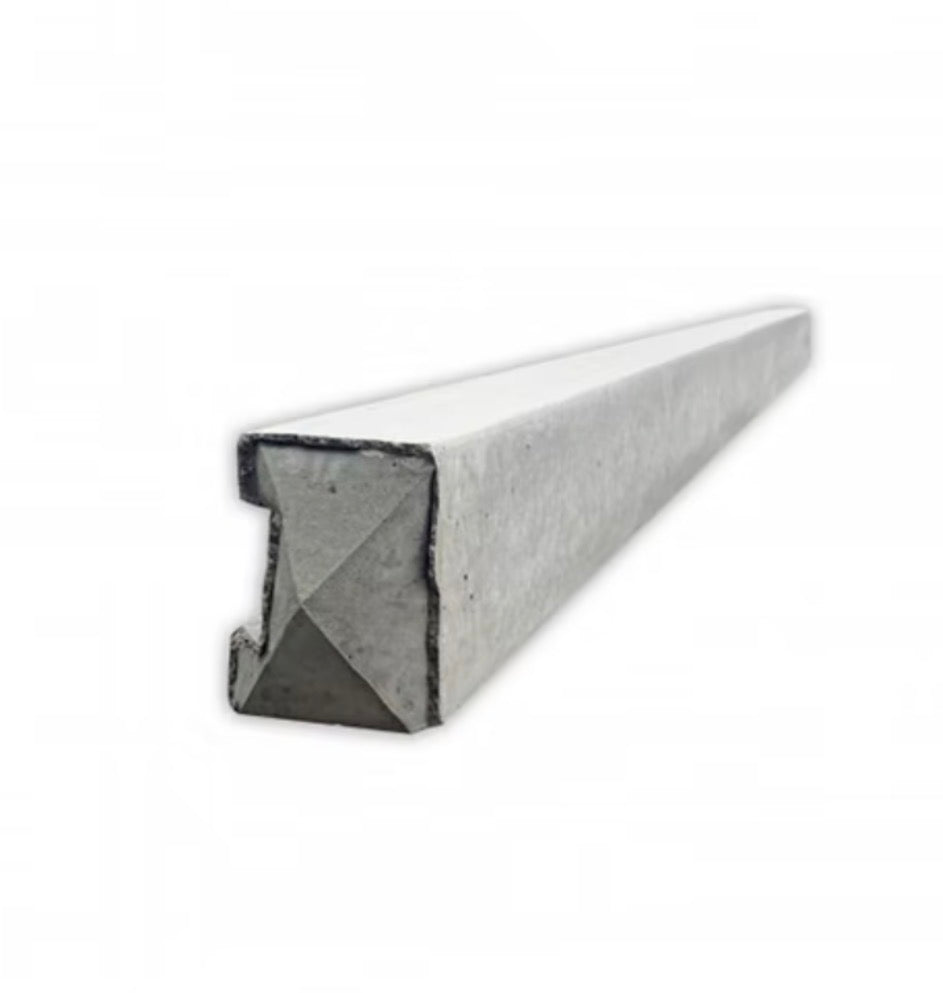 Single slot concrete end fence post for a clean, secure finish. Slotted to take panels and gravel boards, weather-resistant and rot-proof—built for long-lasting fencing.