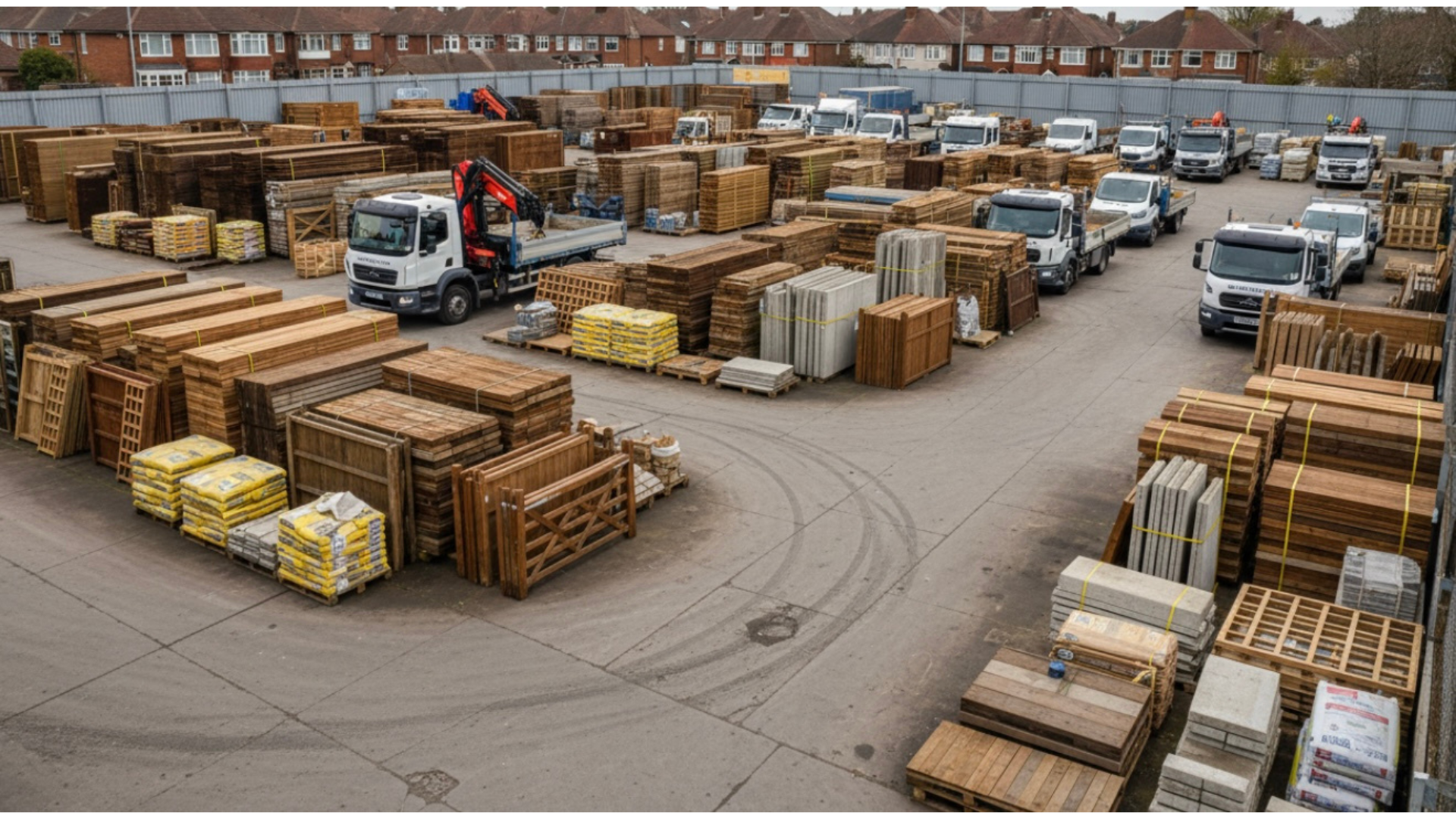 Fence panels and concrete posts