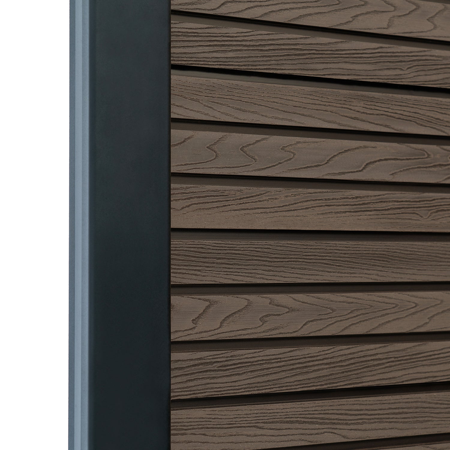 Coffee Classic Composite Panel | Slatted | Aluminium Posts