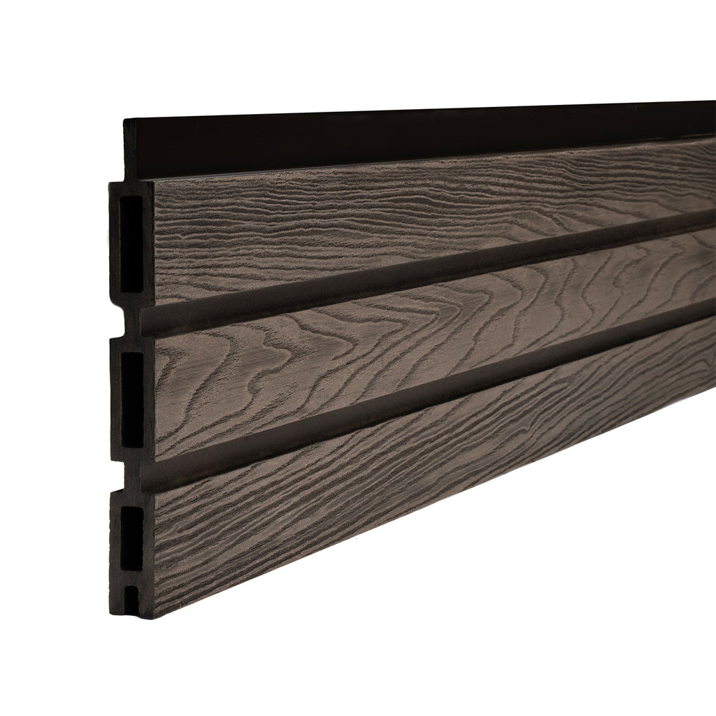 Coffee Classic Composite Panel | Slatted | Aluminium Posts