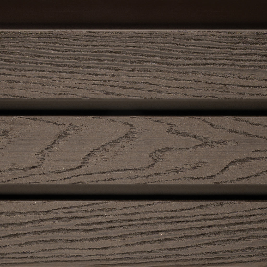 Coffee Classic Composite Panel | Slatted | Aluminium Posts