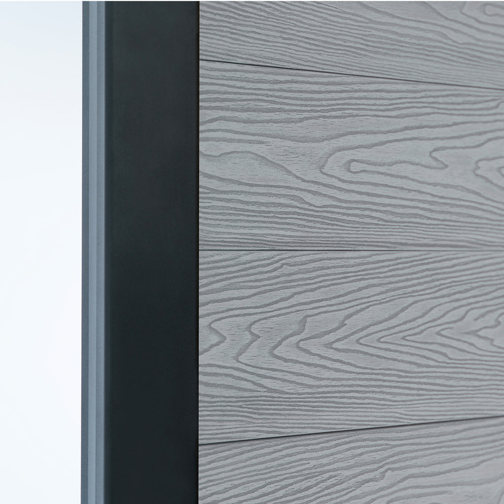 Light Grey Classic Composite Panel | Flat | Aluminium Posts