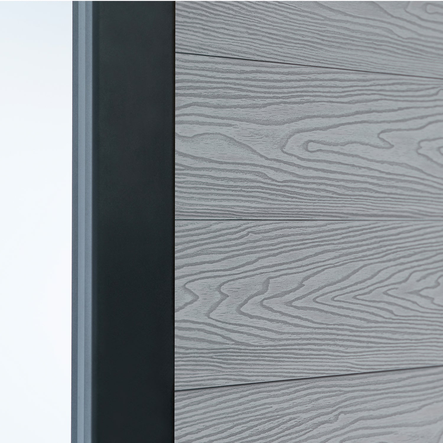 Light Grey Classic Composite Panel | Flat | Aluminium Posts