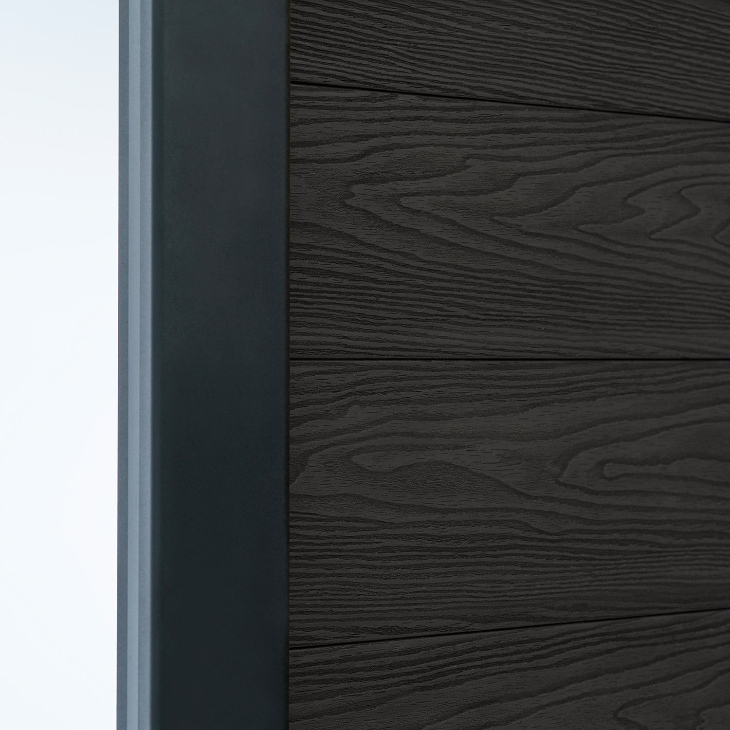 Dark Grey Classic Composite Panel | Flat | Aluminium Posts