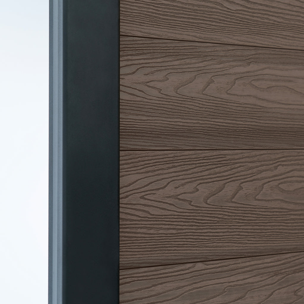 Coffee Classic Composite Panel | Flat | Aluminium Posts