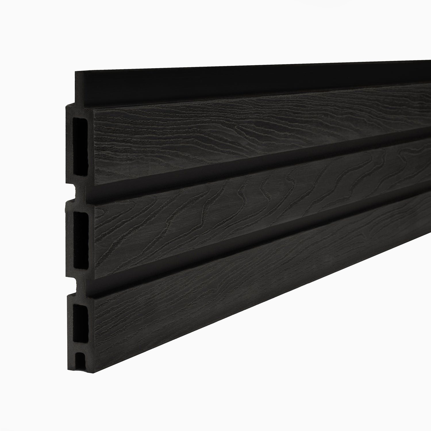 Dark Grey Classic Composite Panel | Slatted | Aluminium Posts