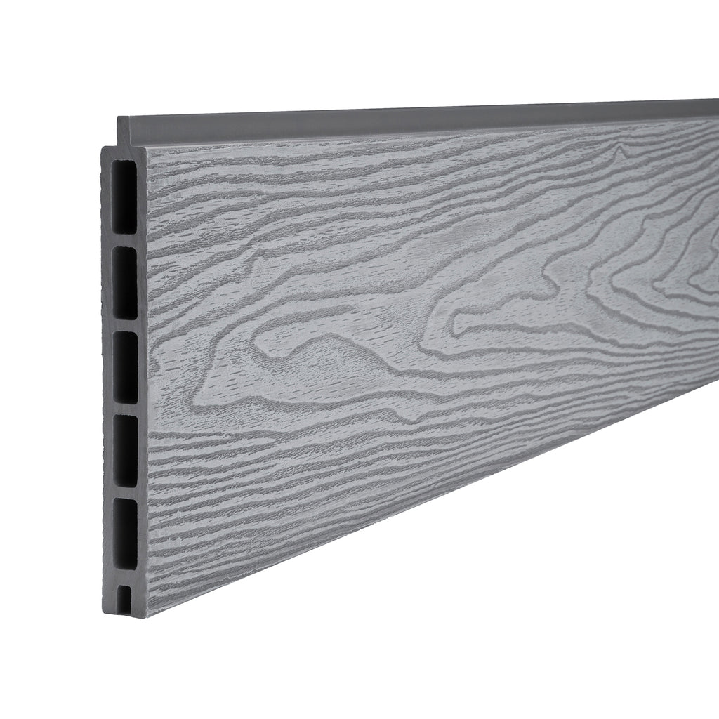 Light Grey Classic Composite Panel | Flat | Aluminium Posts