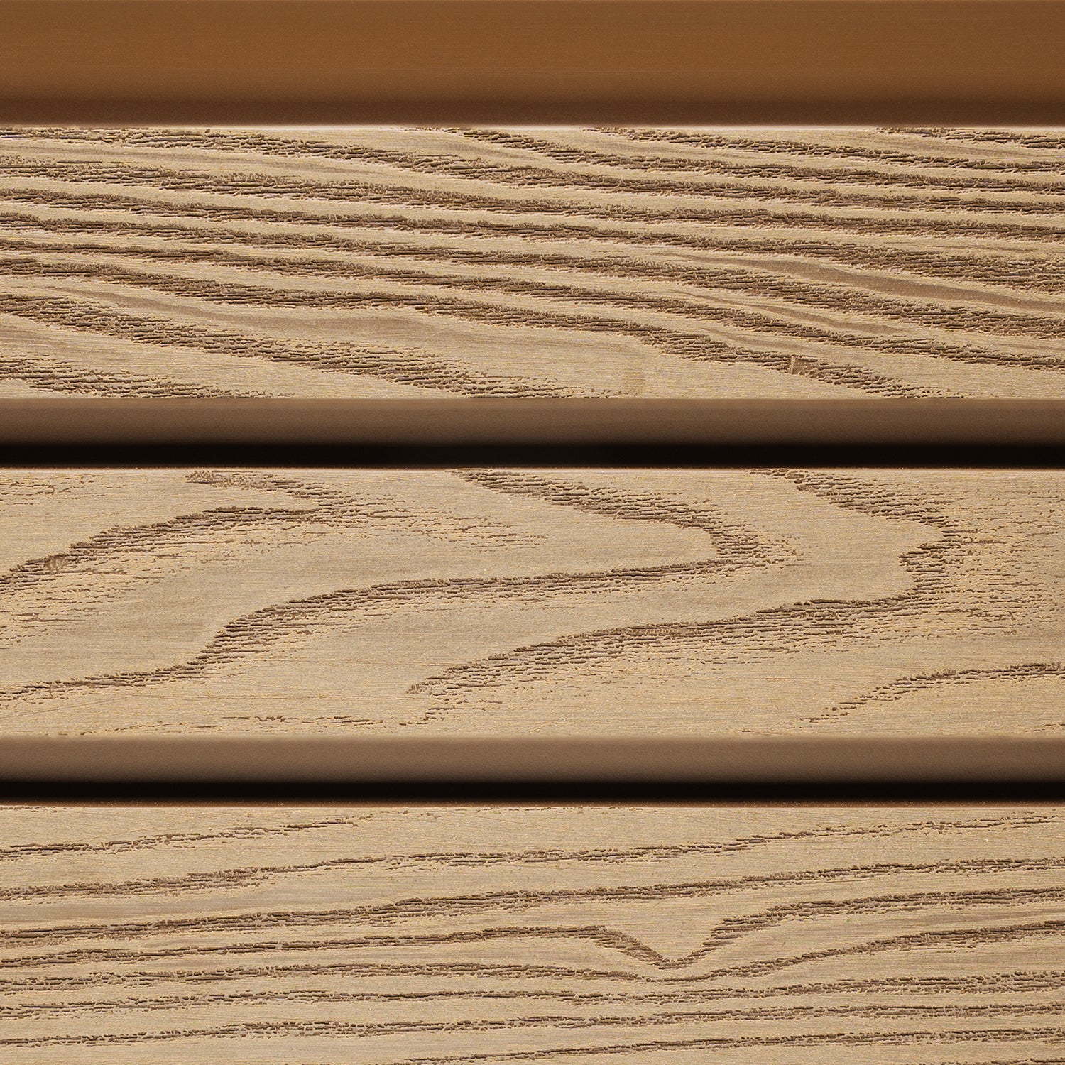 Teak Classic Composite Panel | Slatted | Aluminium Posts