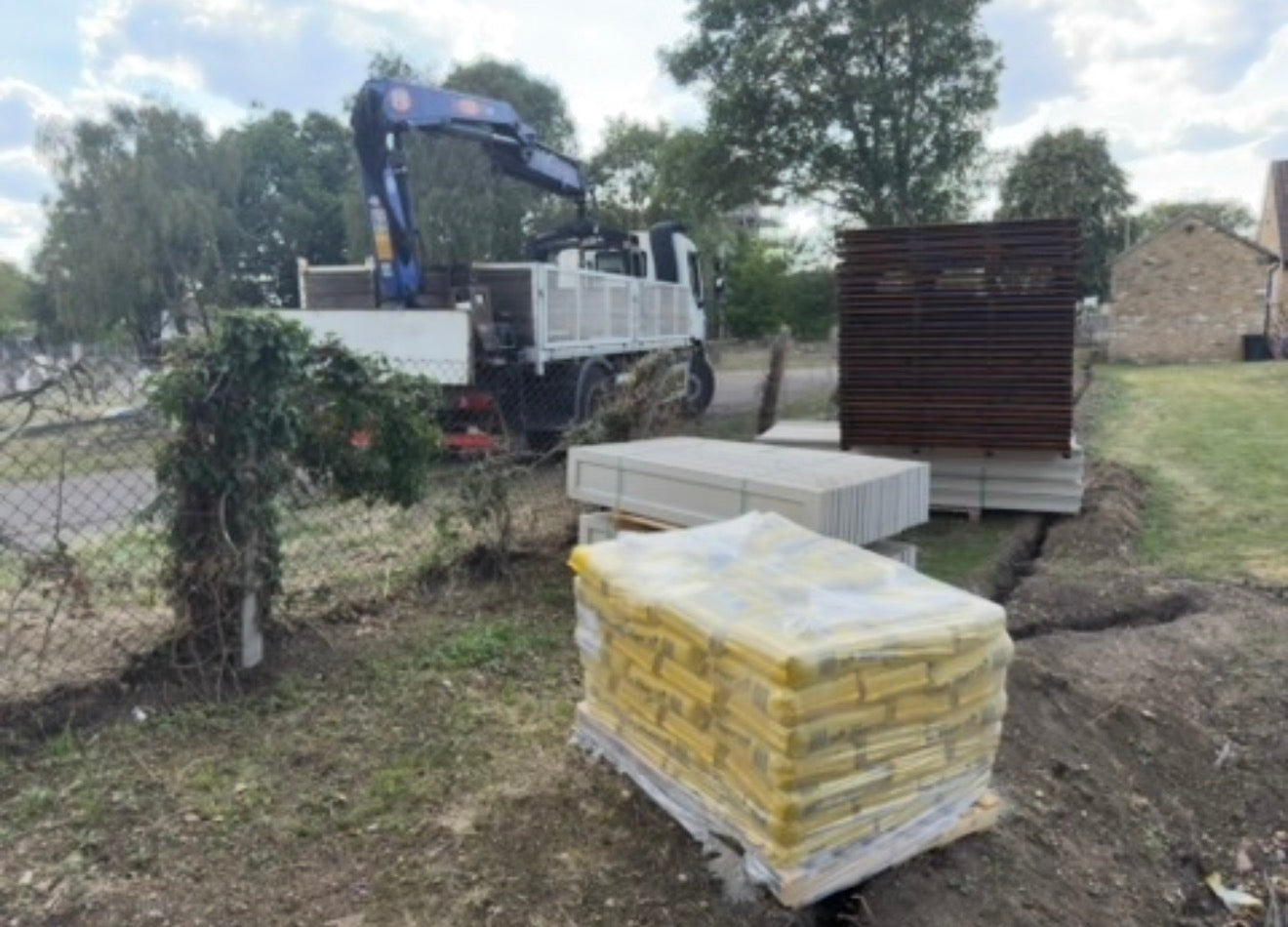 On time successful delivery of fencing materials by Romford Fencing Ltd in Essex Kent and London