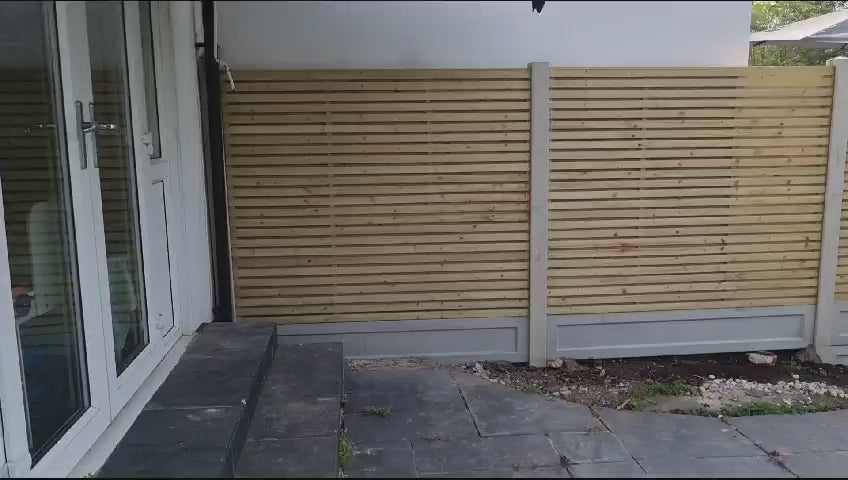 6x3 Double Slatted Fence Panel - Pressure Treated (Green) (Copy)